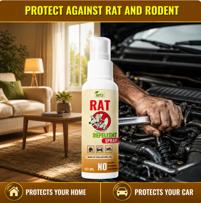 Rat Repellent Spray  for Home, Kitchen, Car & Bike Engine, Warehouse (Pack Of 2)