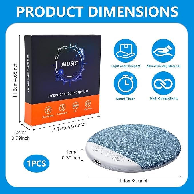 Bluetooth Cushion Speaker Under Cushion | Bluetooth Pillows Speakers for Sleeping, Under Pillow Speaker, Portable Pillow Speakers for deep Sleepers