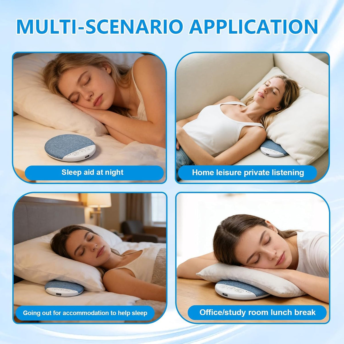 Bluetooth Cushion Speaker Under Cushion | Bluetooth Pillows Speakers for Sleeping, Under Pillow Speaker, Portable Pillow Speakers for deep Sleepers