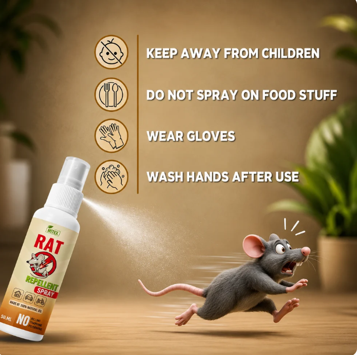 Rat Repellent Spray  for Home, Kitchen, Car & Bike Engine, Warehouse (Pack Of 2)
